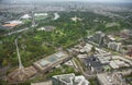 Aerial View of Cloudy Melbourne CBD City Australia Royalty Free Stock Photo