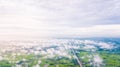 Aerial view of Cloudy sky high above the earth Royalty Free Stock Photo