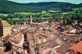 Aerial view of Cluny city in France , Burgundy Royalty Free Stock Photo