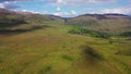 Aerial view of Coaghaniwore and Croaghnageer by The Lake Eske in Donegal, Ireland.