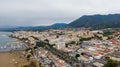 Aerial view on Coast of Alboran Sea, Buildings and Resorts in Marbella, Spain Royalty Free Stock Photo