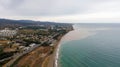 Aerial view on Coast of Alboran Sea, Buildings and Resorts in Marbella, Spain Royalty Free Stock Photo