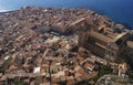 Aerial view of the coast of Cefalu, Palermo, Sicily, Italy Royalty Free Stock Photo