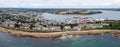 Aerial view of the Coast Road and Falmouth Docks in Cornwall