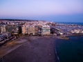 Aerial view of the coast of Santa Pola, Alicante in Spain