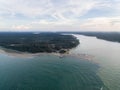 Aerial view of a coastal area Royalty Free Stock Photo