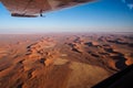 Aerial view of the coastal dunes of the Namibia Skeleton Coast Royalty Free Stock Photo