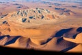 Aerial view of the coastal dunes of the Namibia Skeleton Coast Royalty Free Stock Photo