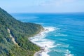 Aerial view coastal Fiordland