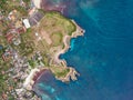 Aerial view coastal landscape of Nusa Lembongan