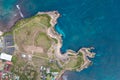 Aerial view coastal landscape of Nusa Lembongan