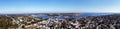 Aerial view of Coastal Newburyport Massachusetts, Merrimack River and Skyline with Salisbury and Plum Island in the Distance
