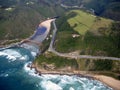 Aerial view of coastline