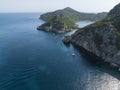 Aerial view of Porto Timoni beach, Corfu island, Greece. Royalty Free Stock Photo