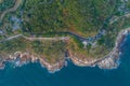 Aerial view of the coastline Royalty Free Stock Photo