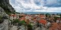 Aerial view of the old town Omis, Croatia. Dalmatia region of Croatia Royalty Free Stock Photo