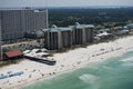 An aerial view of the coastline of Panama City Beach, Florida along the Gulf of Mexico Royalty Free Stock Photo