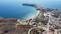 Aerial view of the coastline of Sagres, Algarve Royalty Free Stock Photo