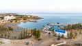 Aerial Agia Triada beach, Protaras, Cyprus Royalty Free Stock Photo