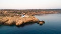 Aerial Agioi Anargyroi Chapel, Cavo Greco, Cyprus