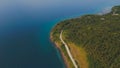 Aerial view beautiful coastline on the tropical island. Camiguin island Philippines. Royalty Free Stock Photo