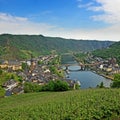 Aerial view of Cochem at river Moselle, Rhineland-Palatinate, Germany Royalty Free Stock Photo