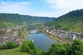 Aerial view of Cochem at river Moselle, Rhineland-Palatinate, Germany Royalty Free Stock Photo