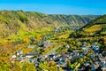 Aerial view of Cochem and the Moselle in Germany Royalty Free Stock Photo