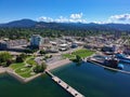 Aerial View of Coeur d`Alene, Idaho Royalty Free Stock Photo