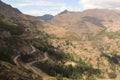 An aerial view of the Colca Canyon