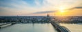 Cologne sunset panorama