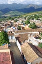 Aerial view of colonial town Trinidad in Cuba Royalty Free Stock Photo