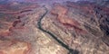 Aerial view of Colorado grand canyon, Arizona, Royalty Free Stock Photo