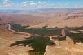 Aerial view of the Colorado River area Royalty Free Stock Photo