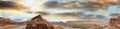 Aerial view of Colorado River in Moab area, close to Arches National Park Royalty Free Stock Photo