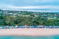 Huts on Mills Beach in Mornington, Victoria.