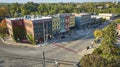 Aerial View of Colorful Historic Downtown Ypsilanti