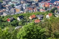 Aerial View of Colorful Houses on Mountain in Bergen Royalty Free Stock Photo