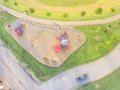 Aerial view colorful playground at public park in Houston, Texas Royalty Free Stock Photo