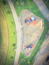 Aerial view colorful playground at public park in Houston, Texas Royalty Free Stock Photo