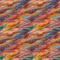 Aerial view on the colorful rainbow mountains. AI generative illustration