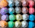 Color sidewalk chalk in rows Royalty Free Stock Photo