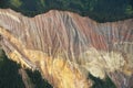 Colorful volcanic rocks in the Coast Mountains of British Columbia