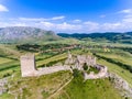 Aerial view of Coltesti Fortress, Romania