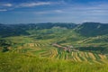 Aerial view of Coltesti village, Romania