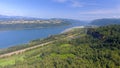 Aerial view of Columbia River Gorge, Oregon Royalty Free Stock Photo