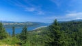 Aerial view of Columbia River Gorge, Oregon Royalty Free Stock Photo