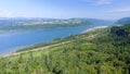 Aerial view of Columbia river gorge in Oregon, USA Royalty Free Stock Photo
