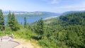 Aerial view of Columbia river gorge in Oregon, USA Royalty Free Stock Photo