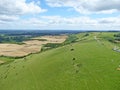 Aerial view of Combe Gibbet, Berkshire Royalty Free Stock Photo